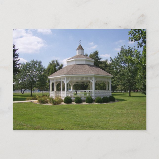 Postcard - Tipton Indiana Gazebo Postkarte (Vorderseite)