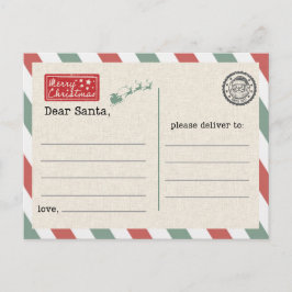 Postcard to Santa Claus Postkarte
