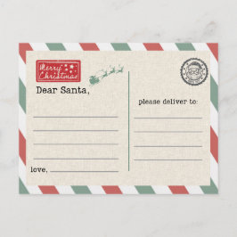 Postcard to Santa Claus Postkarte