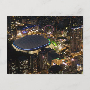 Postcard Tokyo Dome by night, Tokio, Japan Postkarte