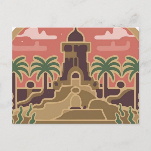 postcard ,town of 'Ghardaia' in Algeria Postkarte (Vorderseite)