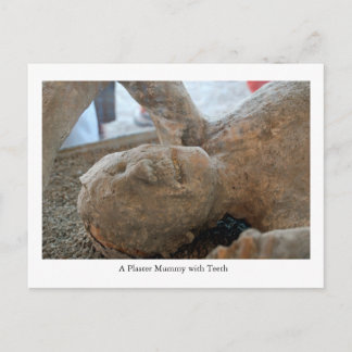 Postcard, UNESCO Mummy, Pompeji, Italien Zähne Postkarte