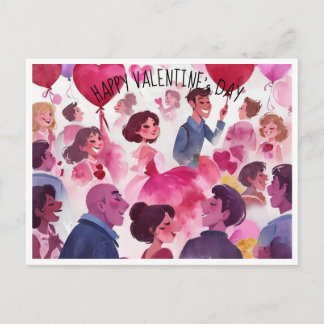 Postcard Valentinstag Celebration Postkarte