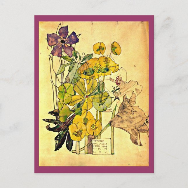 Postcard-Vintag Art-Charles Rennie Mackintosh 2 Postkarte (Vorderseite)