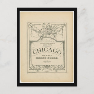 Postcard-Vintag Chicago Art-Chicago Postkarte
