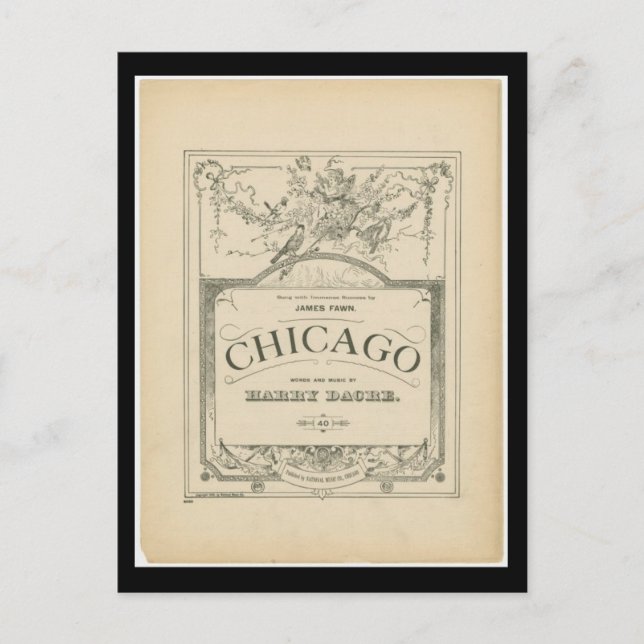 Postcard-Vintag Chicago Art-Chicago Postkarte (Vorderseite)