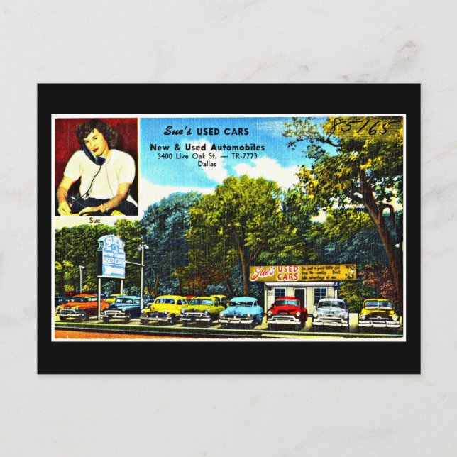 Postcard-Vintag Dallas Artwork-18 Postkarte (Vorderseite)