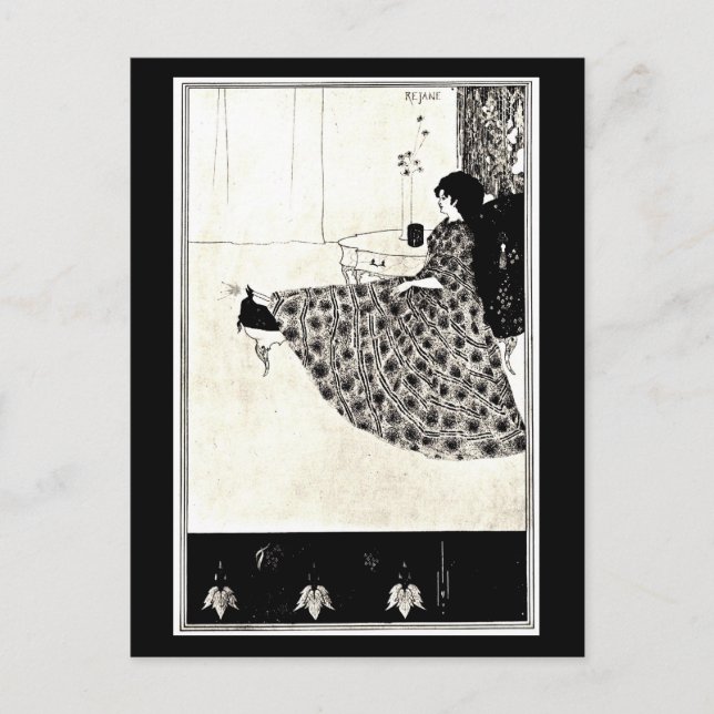 Postcard-Vintag Illustration-Aubrey Beardsley 45 Postkarte (Vorderseite)