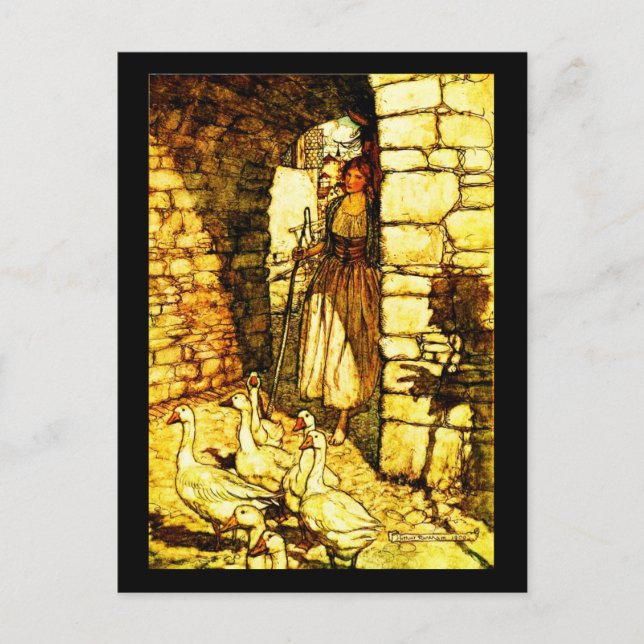 Postcard-Vintag Illustration-Rackham 33 Postkarte (Vorderseite)