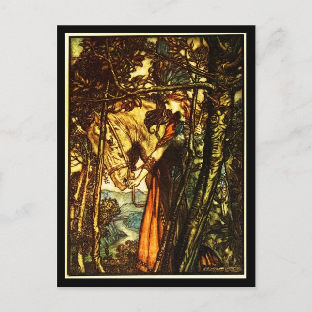 Postcard-Vintag Illustration-Rackham 35 Postkarte (Vorderseite)