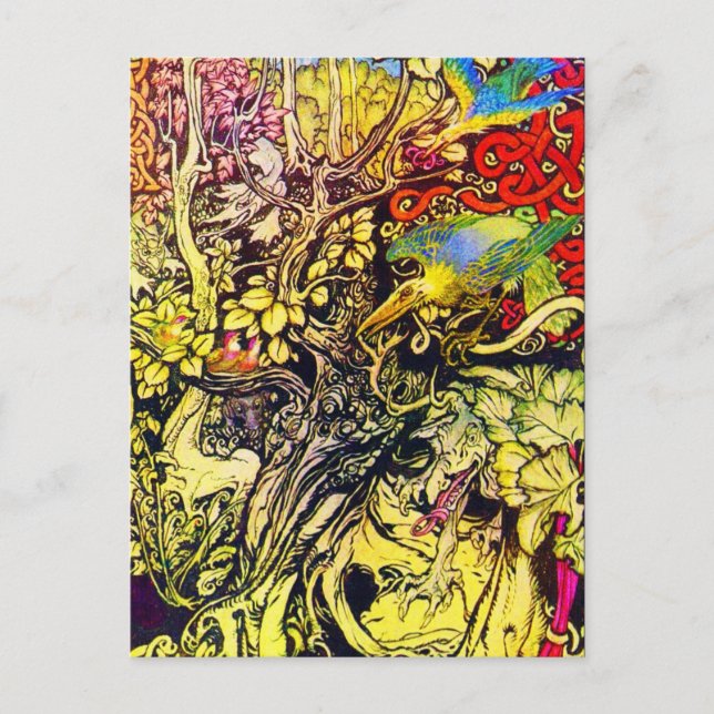 Postcard-Vintag Illustration-Rackham 40 Postkarte (Vorderseite)