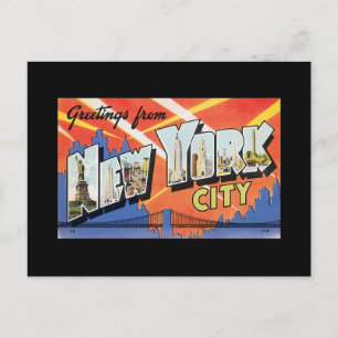 Postcard Vintag New York City Poster Postkarte