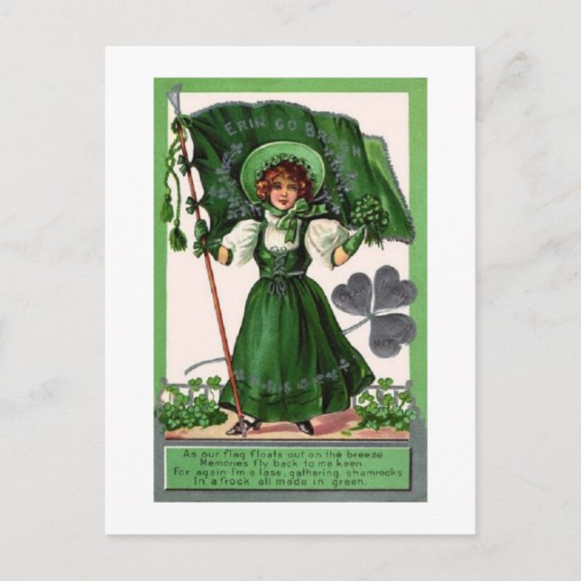 Postcard-Vintag St. Patricks Day Postkarte (Vorderseite)