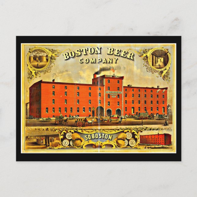 Postcard-Vintage Boston Artwork-37 Postkarte (Vorderseite)