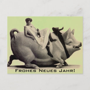 Postcard Vintage Happy New Year frohes neues jahr Feiertagspostkarte