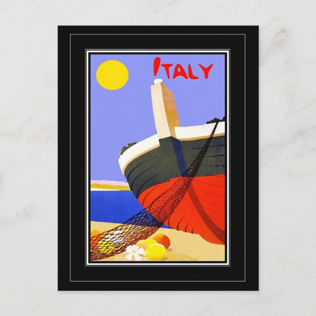 Postcard Vintage Reise Italien Postkarte (Vorderseite)