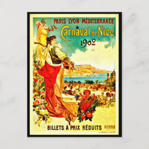 Postcard Vintage Reise-Nizza 2 Postkarte