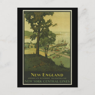 Postcard Vintage Travel-New England Postkarte