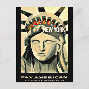 Postcard-Vintage Travel-New York 5 Postkarte