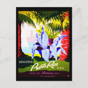 Postcard Vintage Travel-Puerto Rico 2 Postkarte