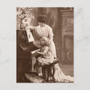 Postcard-Vintager Musiklehrer Postkarte