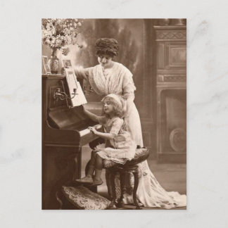 Postcard-Vintager Musiklehrer Postkarte