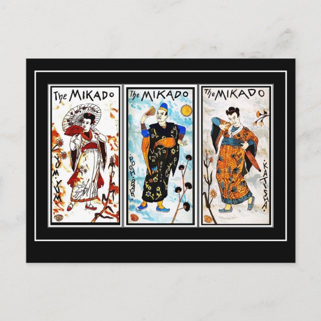 Postcard Vintages asiatisches Kunstmuseum Postkarte (Vorderseite)