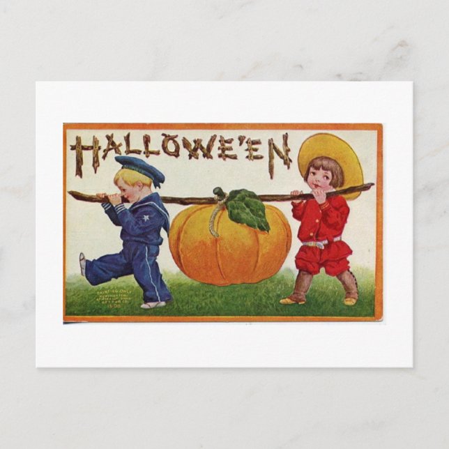 Postcard-Vintages Halloween Postkarte (Vorderseite)