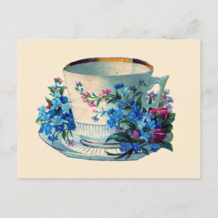 POSTCARD: VINTAGES TEACUP POSTKARTE