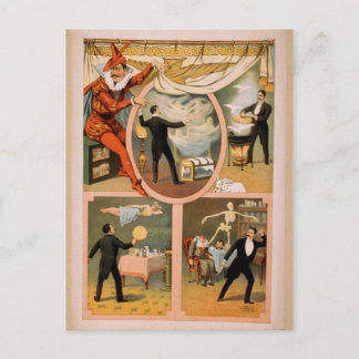 Postcard-Vintages Theater Magician Werbung Postkarte