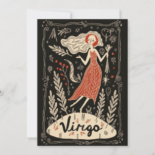Postcard - Virgo Celestial Feiertagskarte
