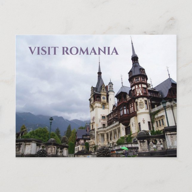 Postcard Visit Romania Postkarte (Vorderseite)