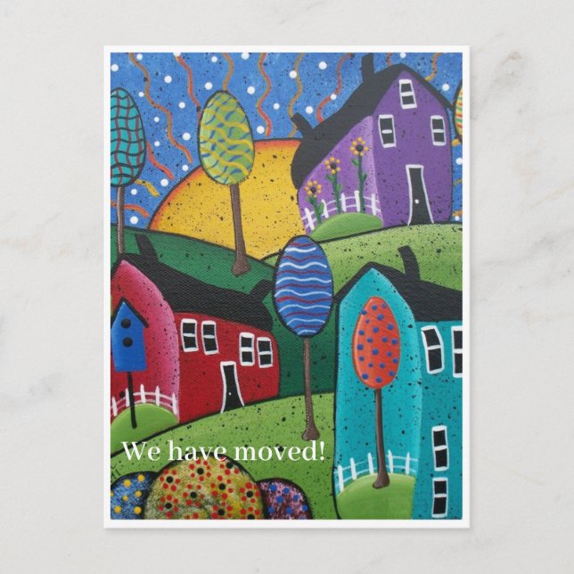 Postcard - Volkskunst Bauernhöfe/Landschaft Postkarte (Vorderseite)