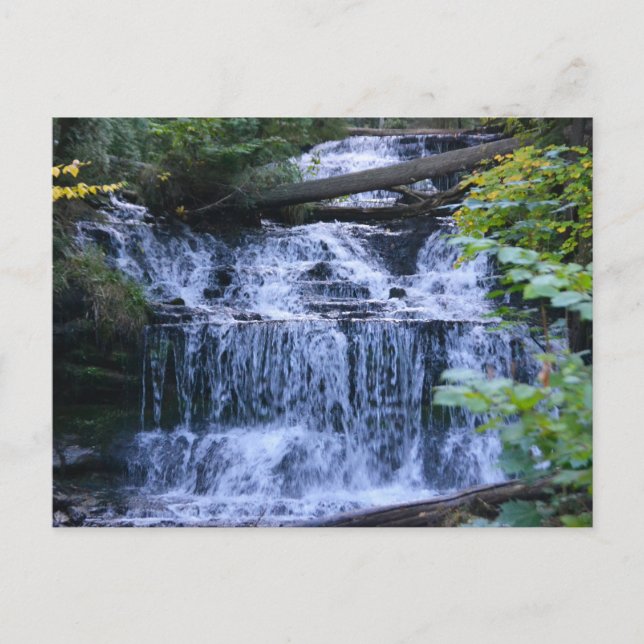 Postcard/Wagner Falls Michigan Postkarte (Vorderseite)
