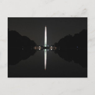 Postcard Washington Monument at night, USA Postkarte