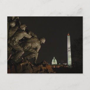 Postcard Washington Monuments Iwo Jima Memorial Postkarte