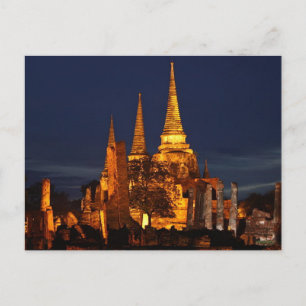 Postcard Wat Phra Si in Ayutthaya Thailand Postkarte