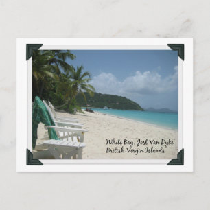 Postcard White Bay, Jost Van Dyke, BVI Postkarte