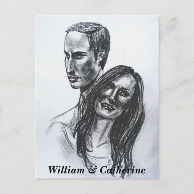 Postcard William & Catherine Wedding Postkarte (Vorderseite)