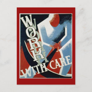 Postcard-WPA-Arbeit mit Betreuung Postkarte