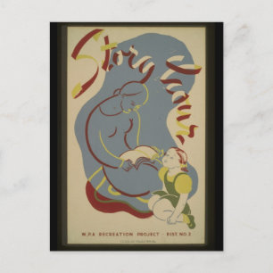 Postcard-WPA-Story-Stunde Postkarte