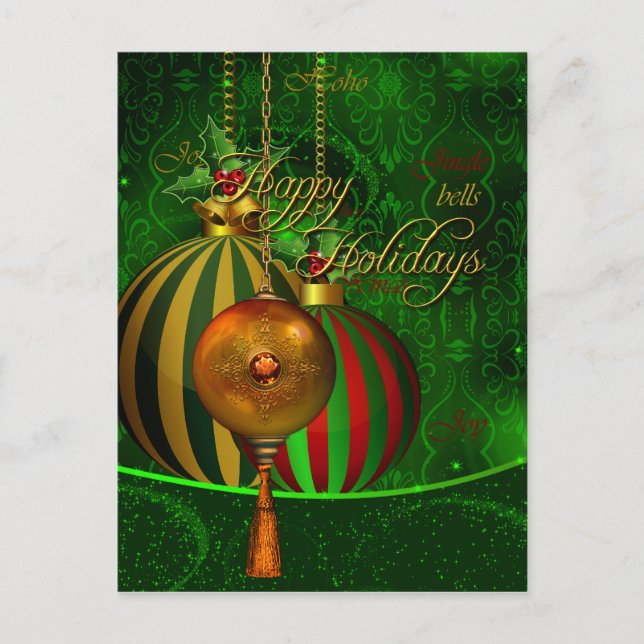 Postcard Xmas Frohe Weihnachten glückliche Weihnac (Vorderseite)