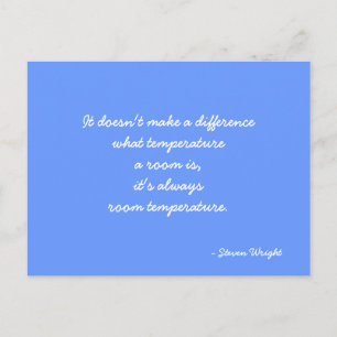 Postcard zitieren von Steven Wright Postkarte