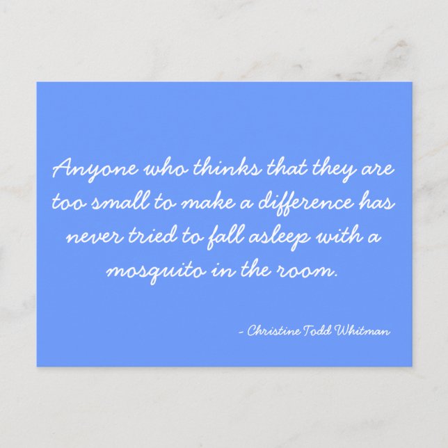 Postcard zitiert Christine Todd Whitman Postkarte (Vorderseite)