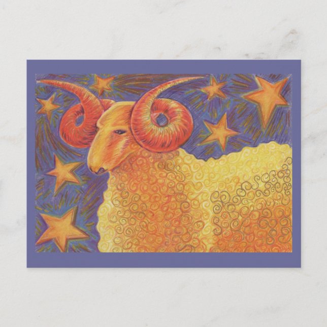 Postcard Zodiac Aries Postkarte (Vorderseite)