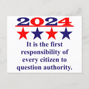 PostcardEs ist die erste Verantwortung - die polit Postkarte