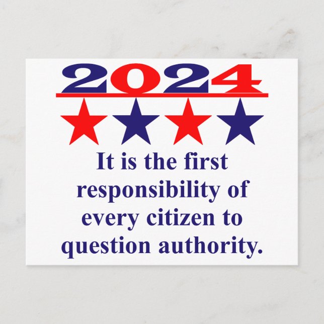 PostcardEs ist die erste Verantwortung - die polit Postkarte (Vorderseite)