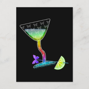 POSTCARDS - BUTTERFLY MARTINI POSTKARTE