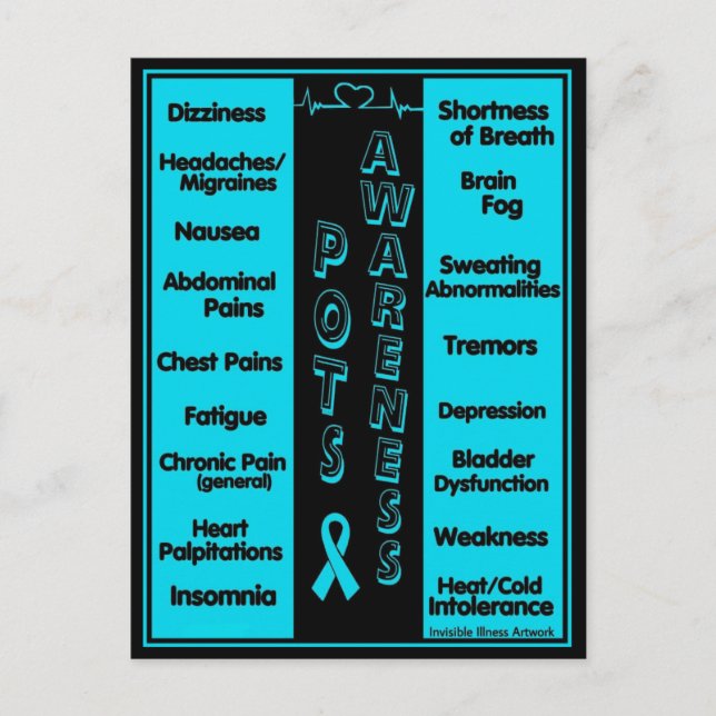POSTCARDS.. POTS - Symptome Postkarte (Vorderseite)