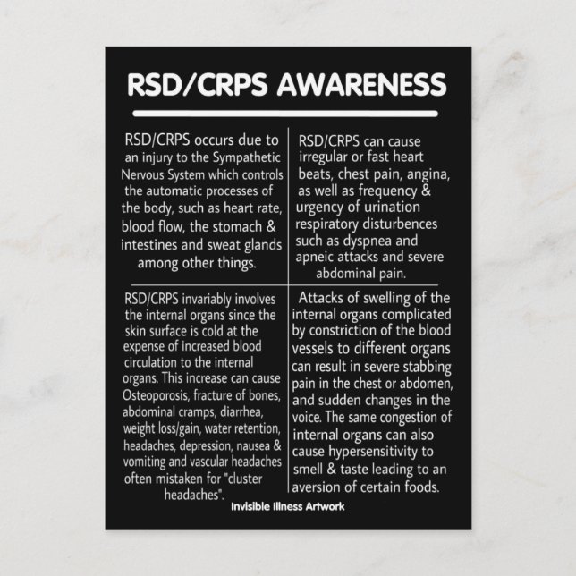 POSTCARDS.. RSD/CRPS - Info Postkarte (Vorderseite)